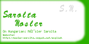 sarolta mosler business card